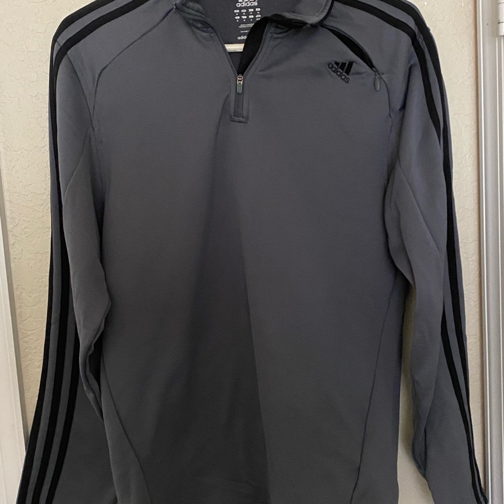 Adidas Gray Quarter-Zip Pullover Medium